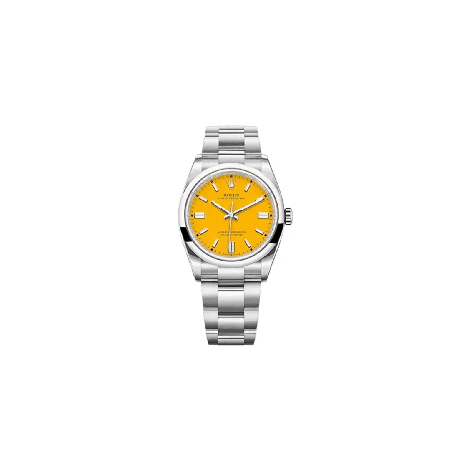 Rolex Oyster Perpetual 277200-005 Yellow Index Dial 31Mm Stainless Steel Oyster Bracelet Ladies Watch
