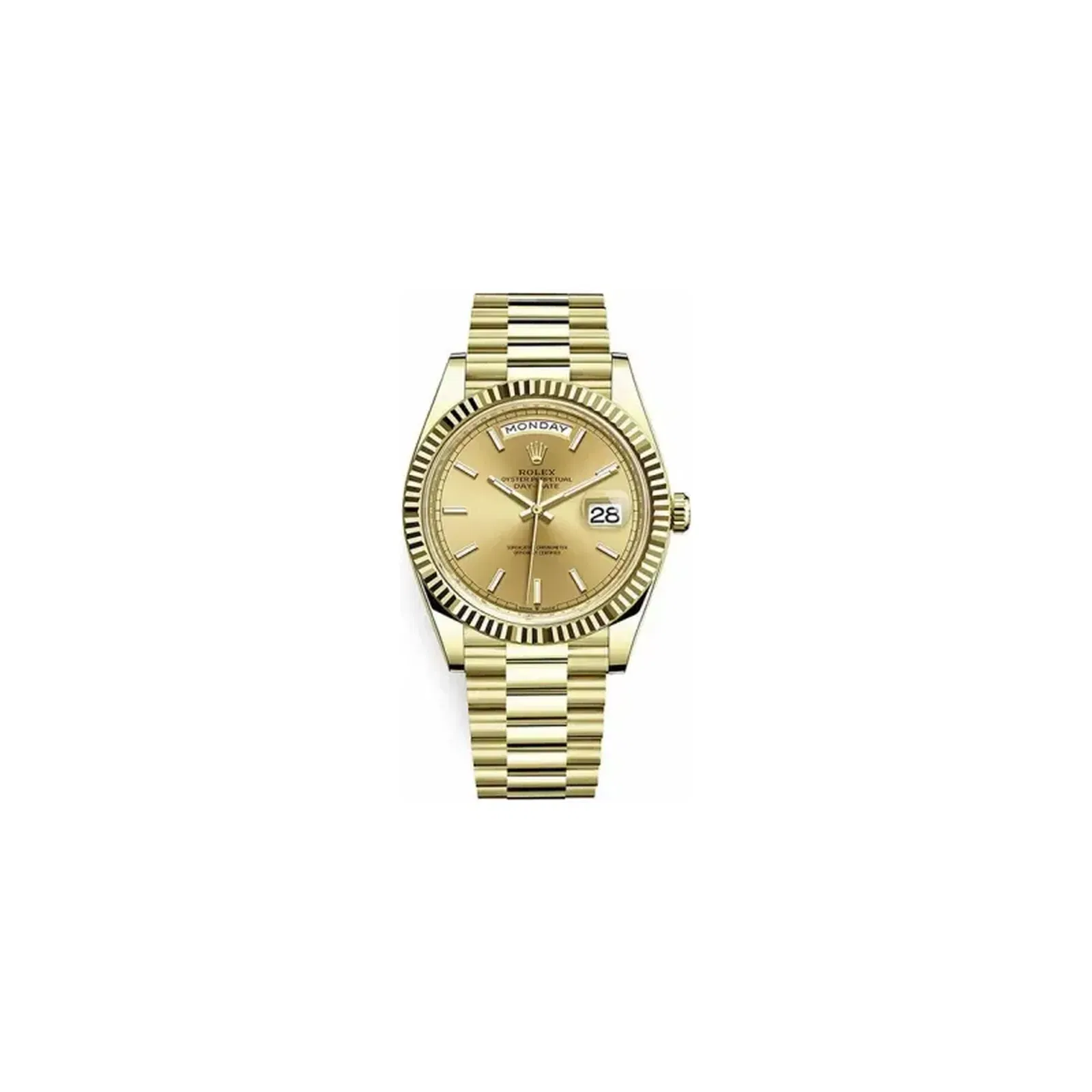 Rolex Day Date Ii 228238 Chip Champagne Index Dial 40Mm 18K Yellow Gold President Bracelet Men’S Watch