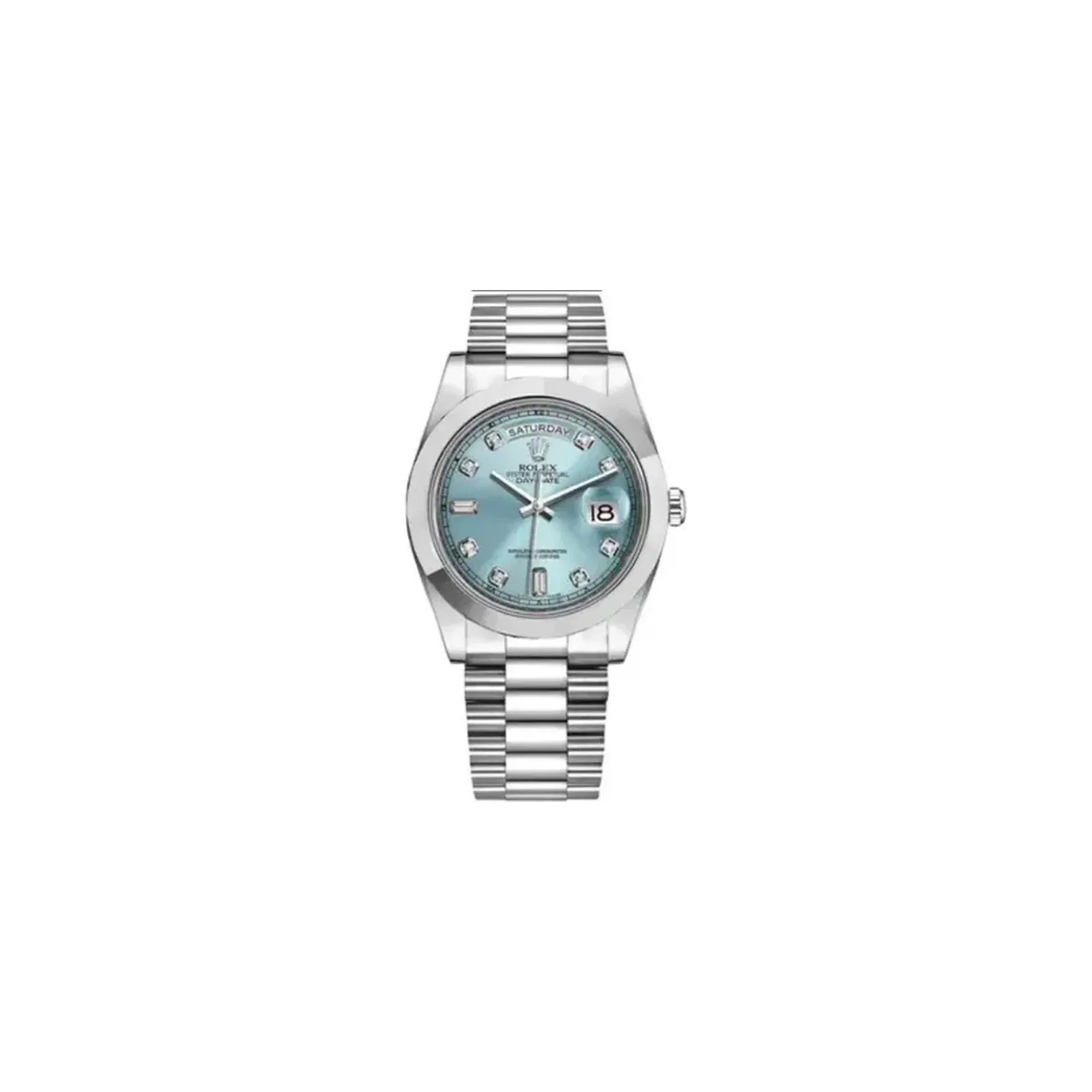 Rolex Day Date Ii 218206 Ice Blue Diamond Platinum 41Mm President Bracelet Men’S Watch