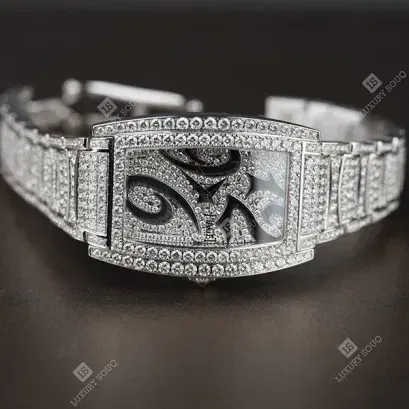 Piaget Limelight Tonneau With Diamond Bezel White Gold On Bracelet With Silver Pave Diamond Dial Ref. Goa30057