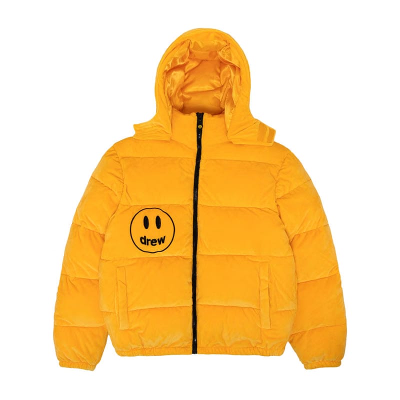 House of Drew Plush Hooded Puffer Jacket - Golden Yellow