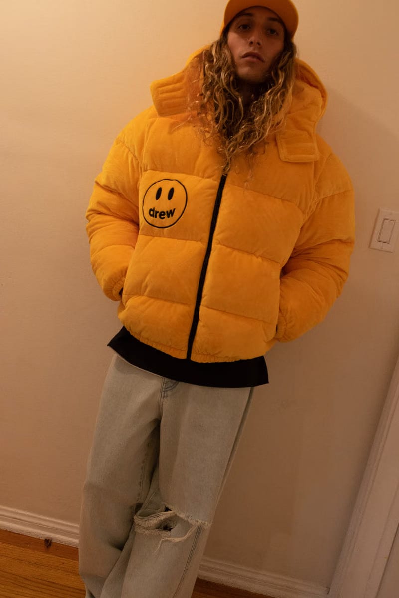 House of Drew Plush Hooded Puffer Jacket - Golden Yellow