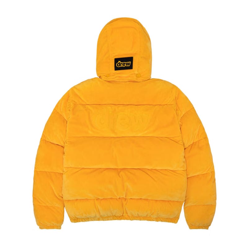 House of Drew Plush Hooded Puffer Jacket - Golden Yellow