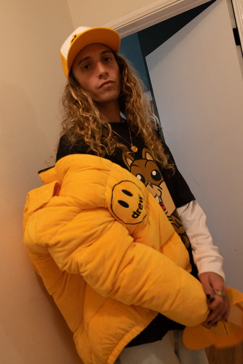 House of Drew Plush Hooded Puffer Jacket - Golden Yellow