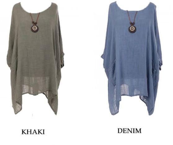Batwing Top in Denim