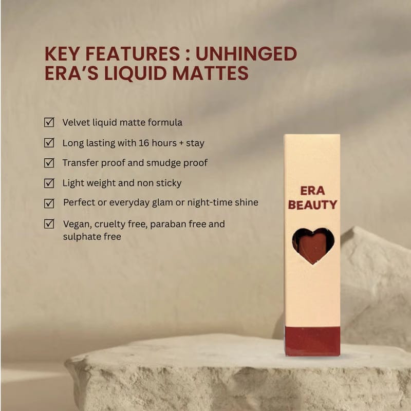 Era Beauty Velvet Liquid Matte Lipstick - Unhinged