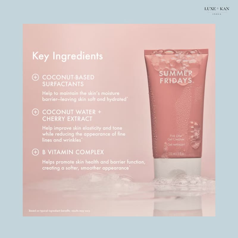 Summer Fridays Pink Dew Gel Cleanser