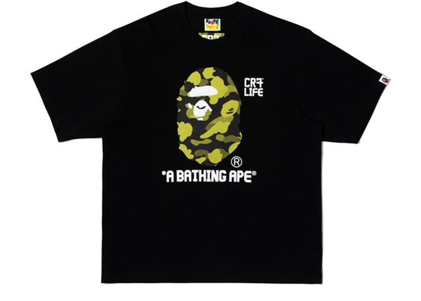 BAPE x CR7Life Big Ape Head Reflection Camo T-Shirt Black