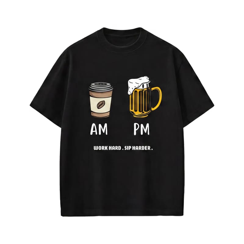 Voyd AM PM Routine Black t-shirt