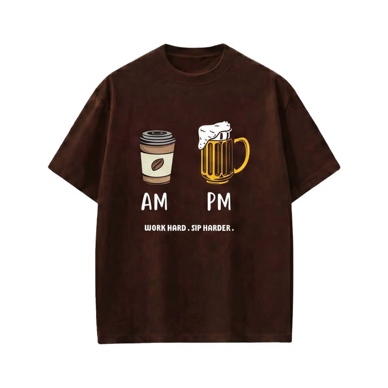 Voyd AM PM Routine Brown t-shirt