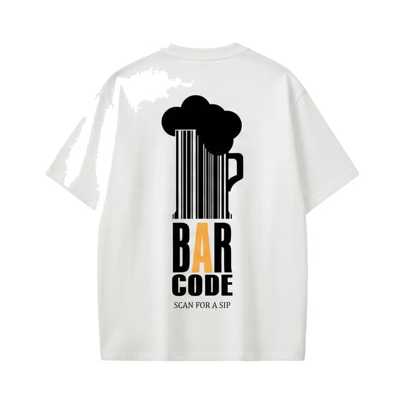 Voyd Bar Code White t-shirt