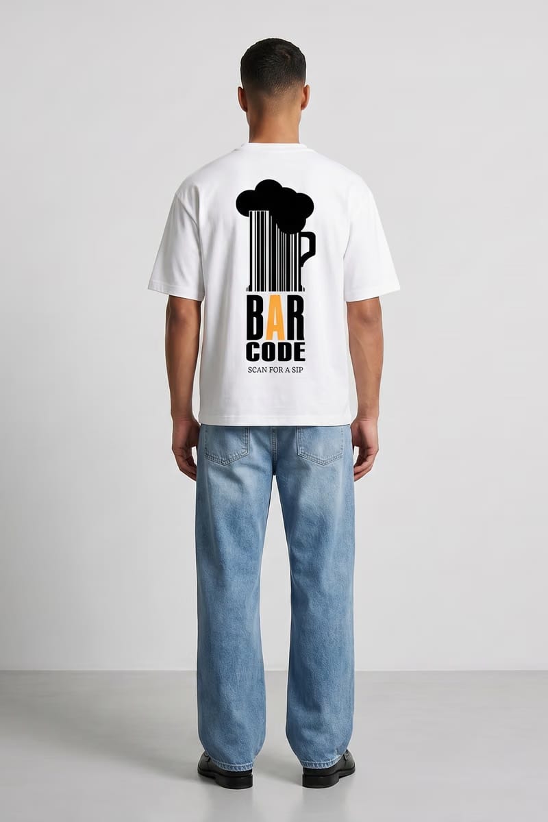Voyd Bar Code White t-shirt