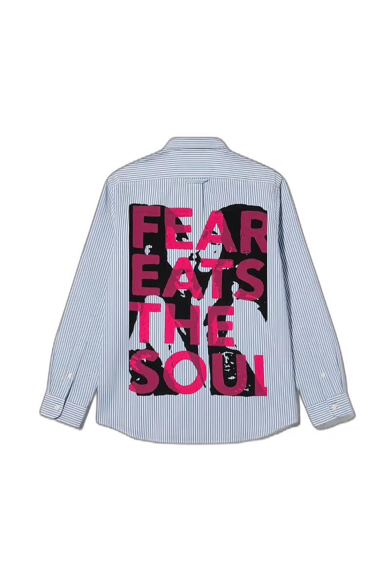 Smiling Cat- Fear Eats the Soul Striped Shirt