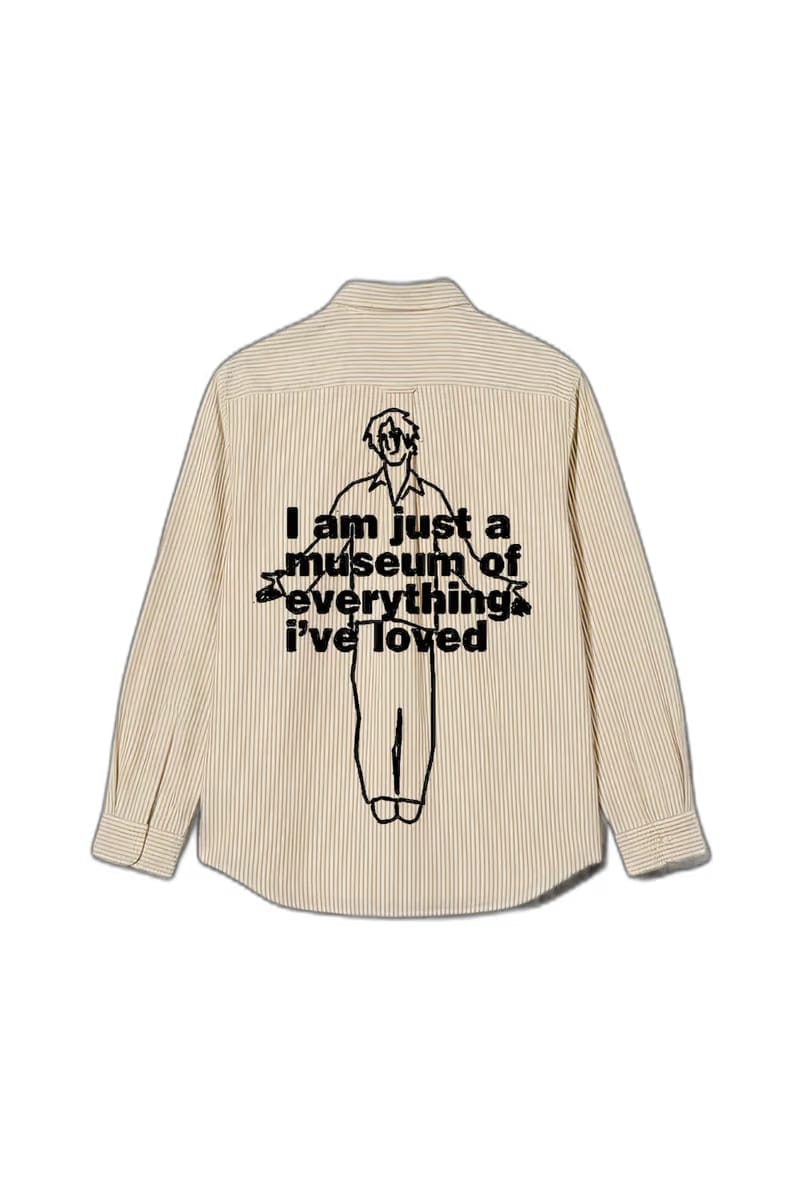 Smiling Cat- I Am Just a Museum Striped Shirt