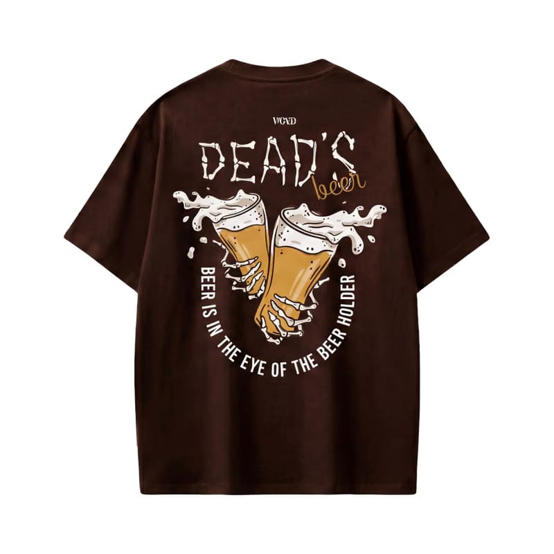 Voyd Dead But Vibing Brown t-shirt