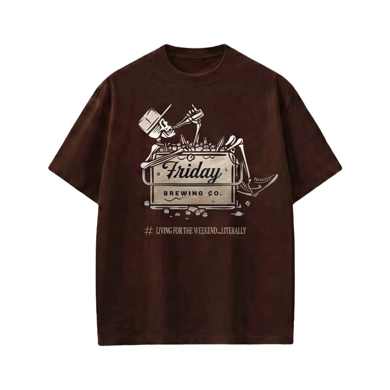 Voyd For The Weekend Brown t-shirt