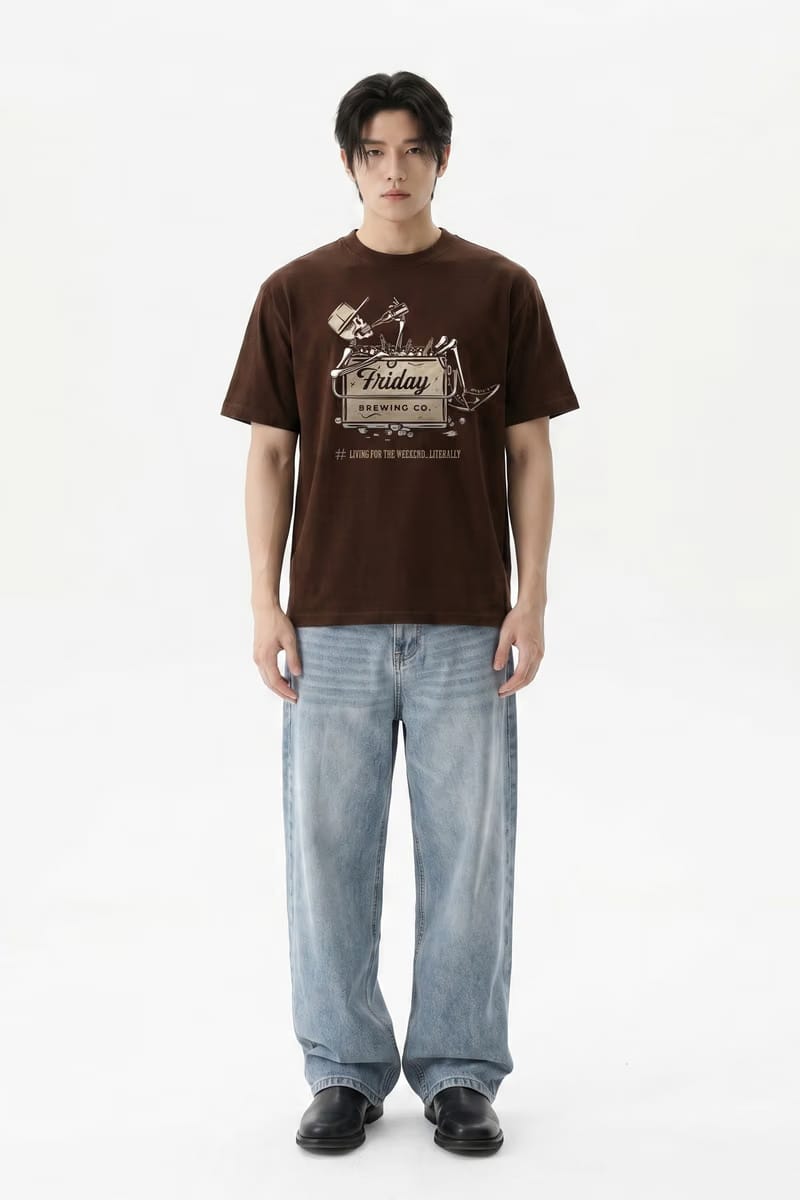 Voyd For The Weekend Brown t-shirt