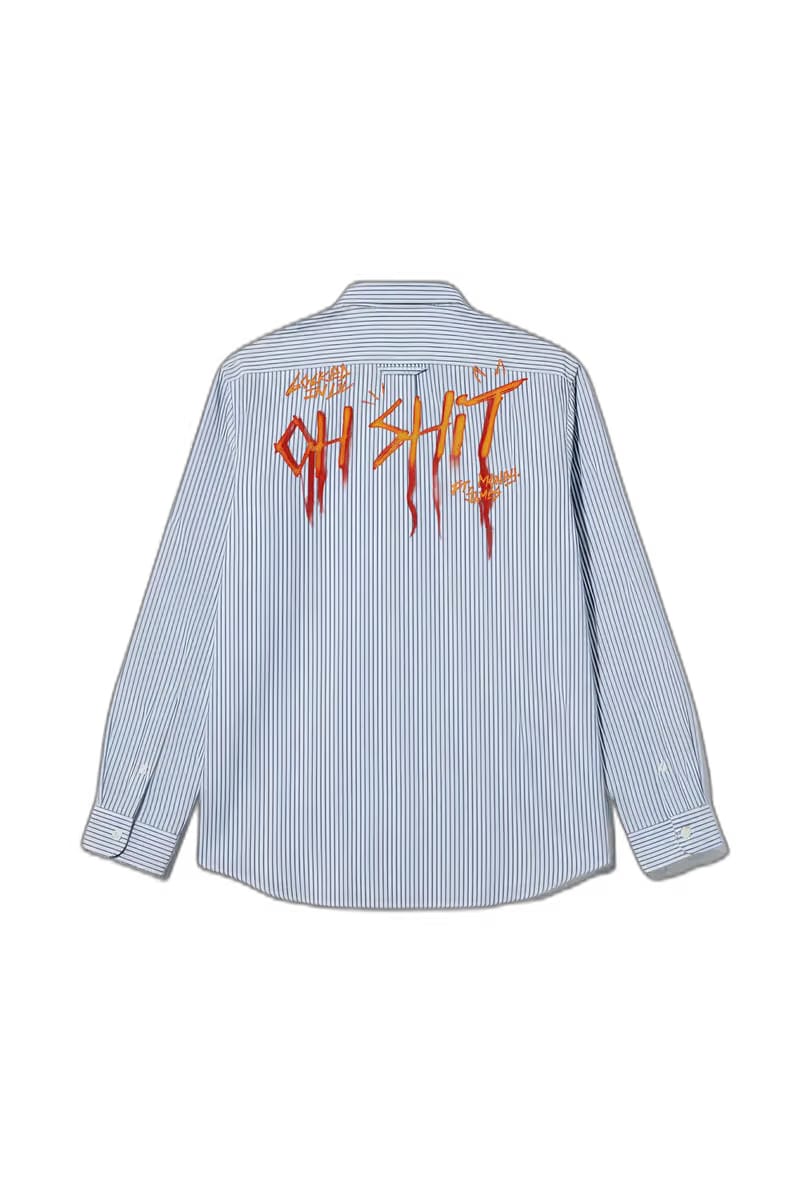 Smiling Cat- Oh Shit Striped Shirt