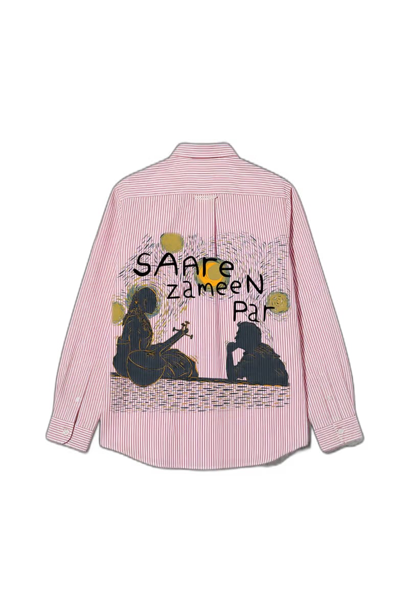 Smiling Cat- Saare Zameen Par Striped Shirt