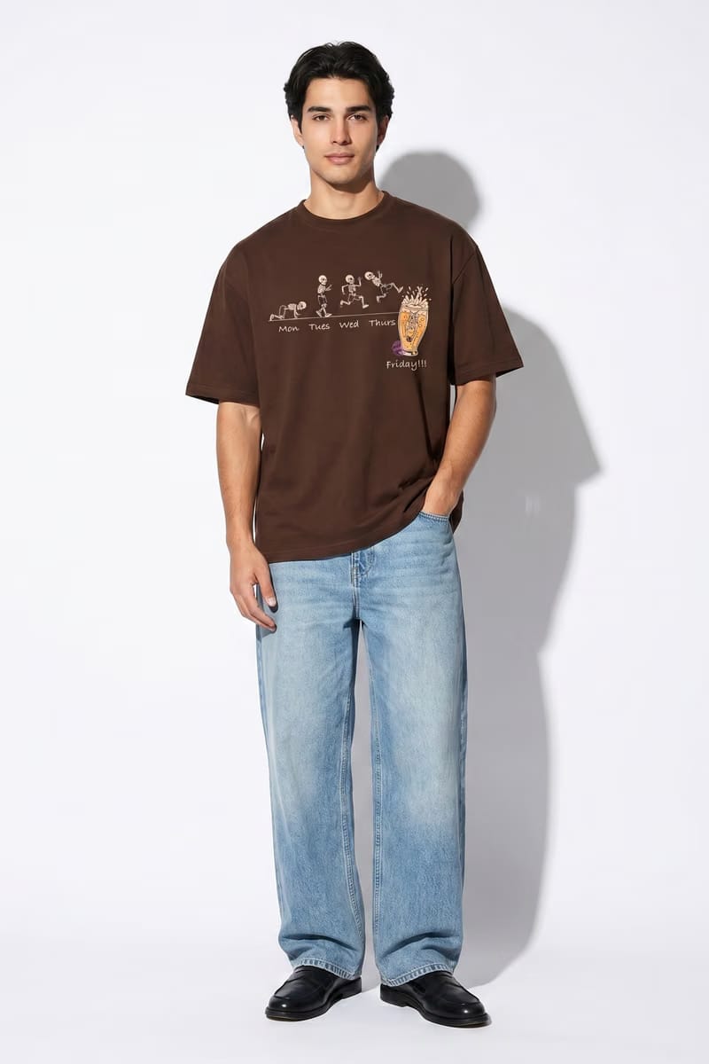 Voyd Skeleton Cheers Brown t-shirt