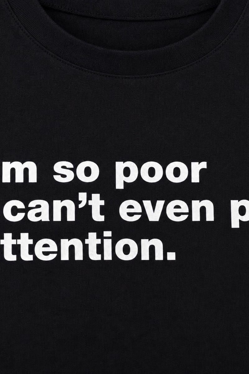 Forfksake Can't Pay Attention T-Shirt Black
