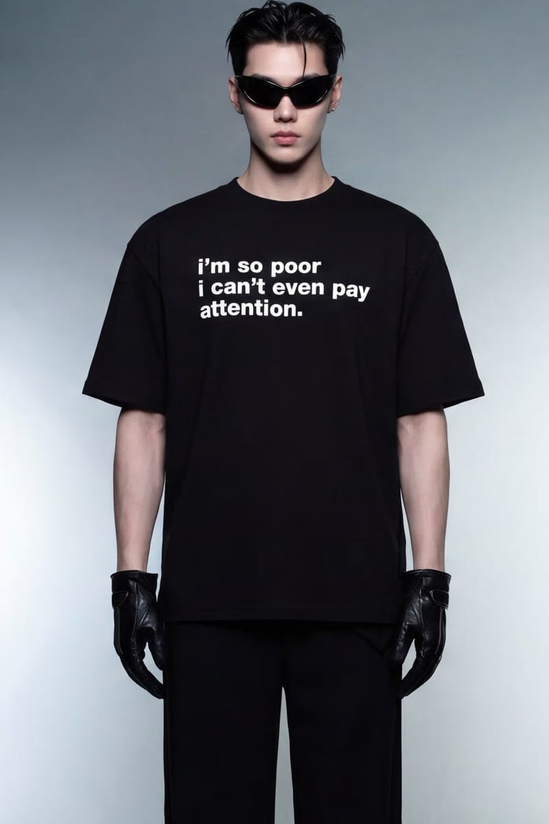Forfksake Can't Pay Attention T-Shirt Black