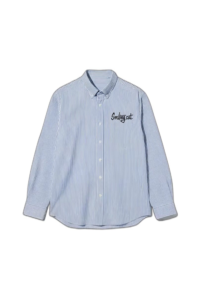 Smiling Cat-Don_t Grow Up It_s a Trap Striped Shirt(Blue)