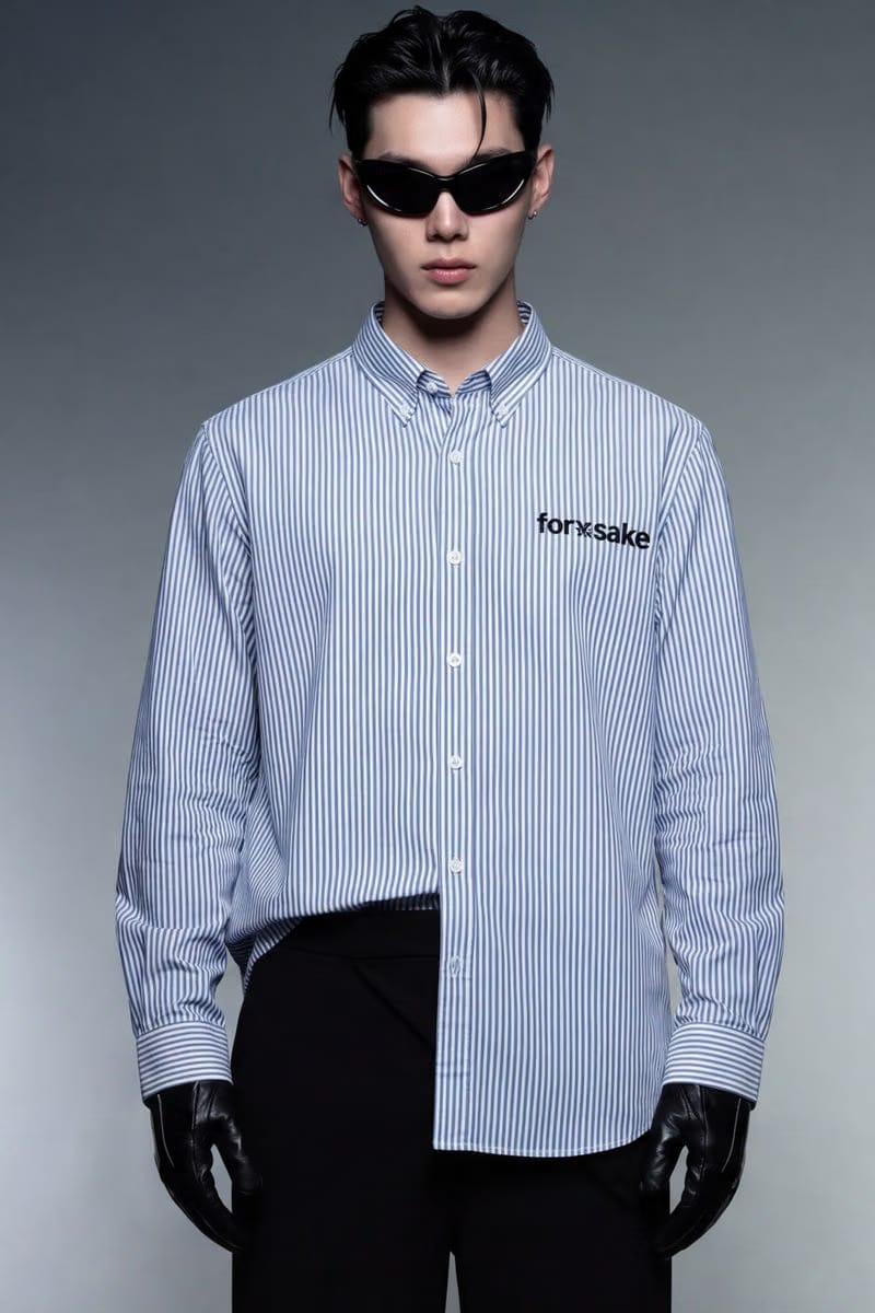 Forfksake Expensive & Difficult Striped Shirt Blue