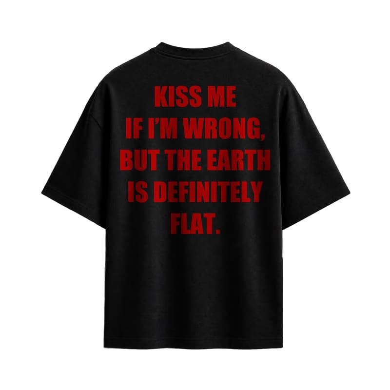 Forfksake Flat Earth T-Shirt Black