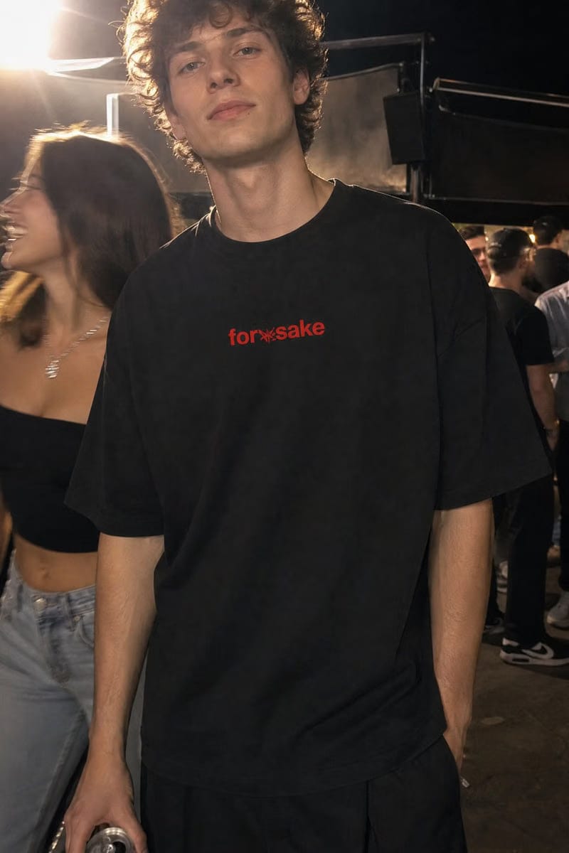 Forfksake Flat Earth T-Shirt Black