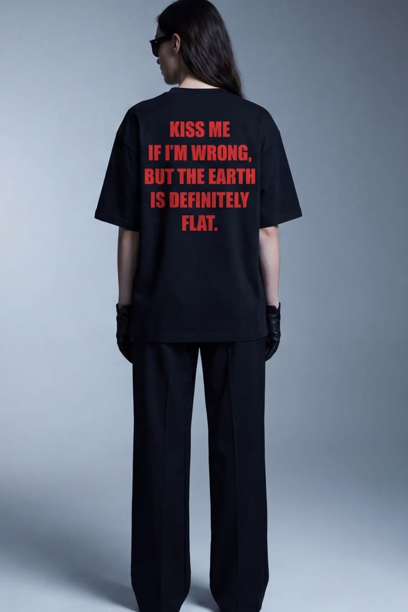 Forfksake Flat Earth T-Shirt Black