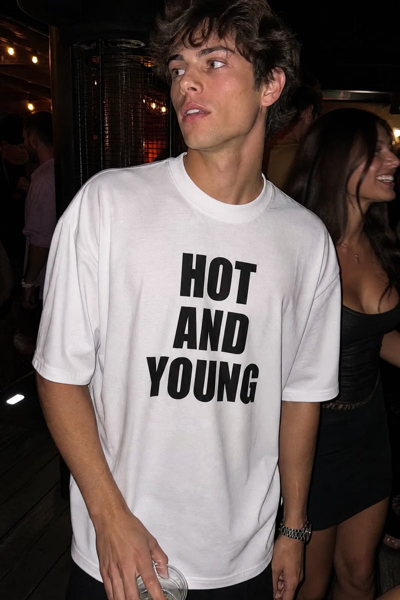 Forfksake Hot And Young T-Shirt White