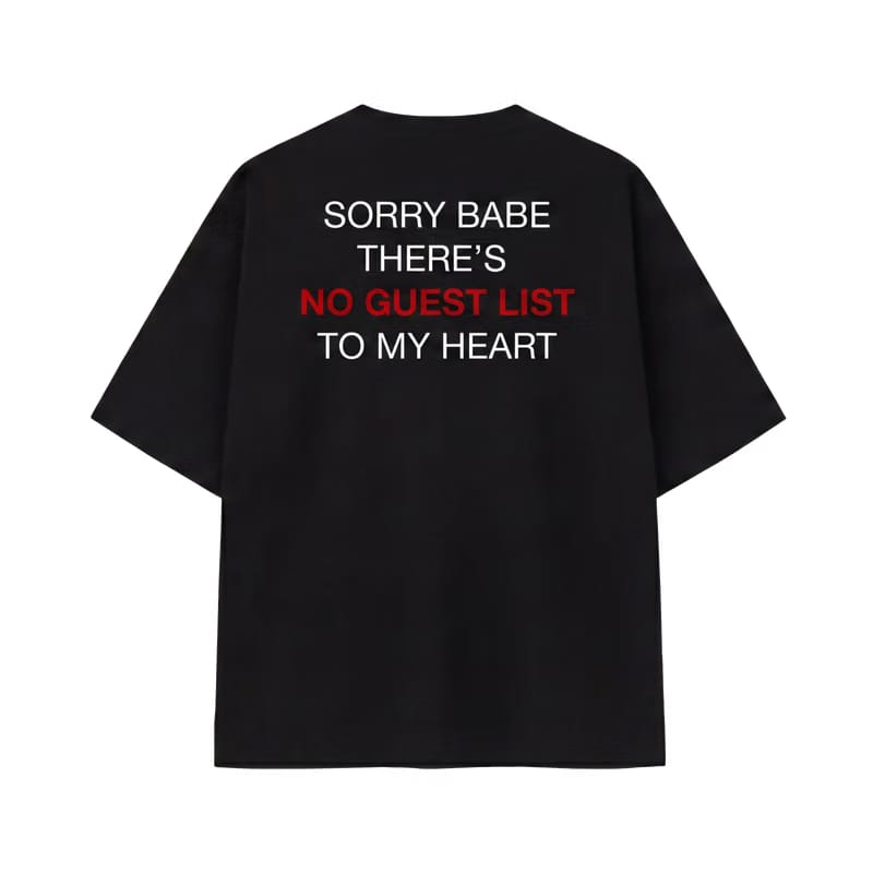 Forfksake No Guest List T-Shirt Black