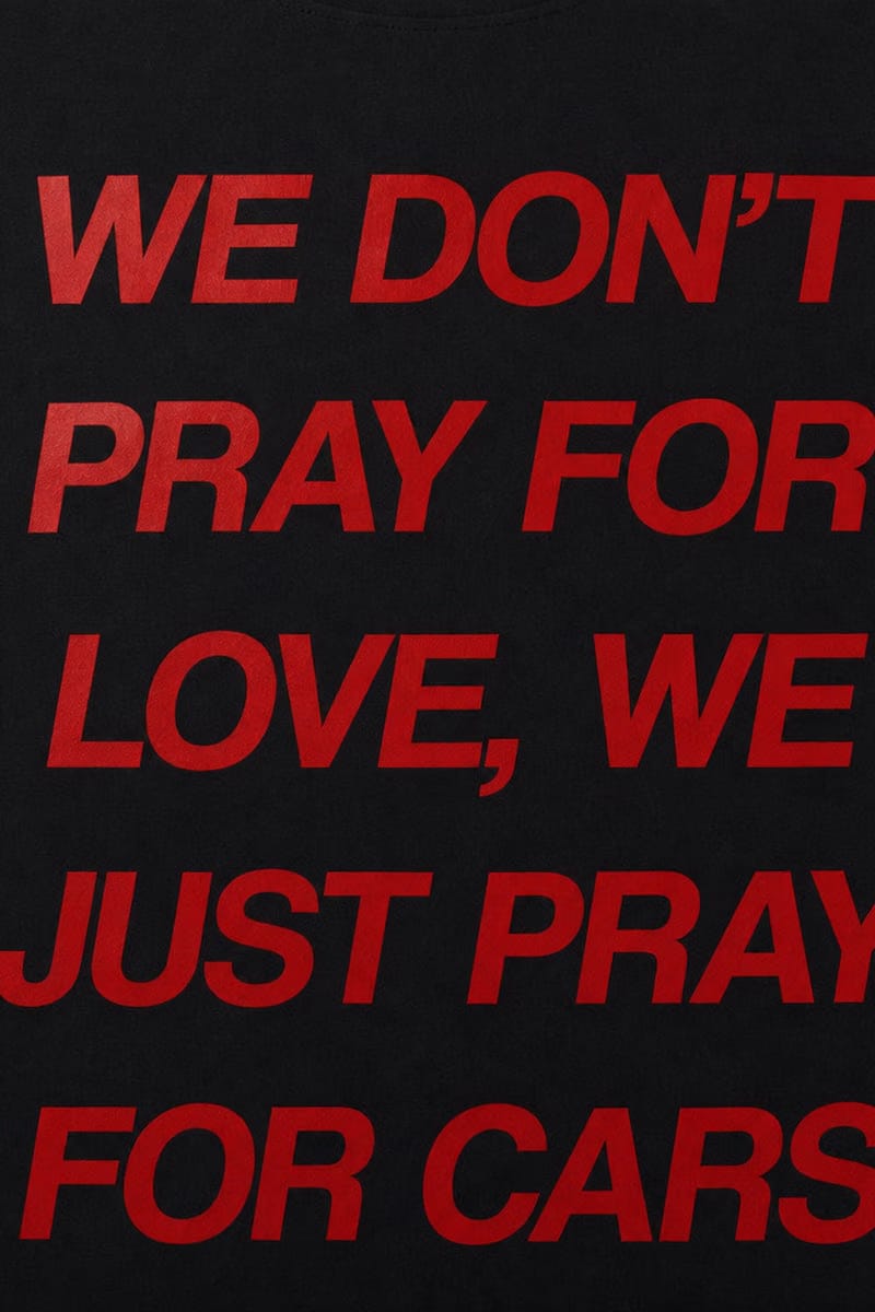Forfksake Pray For Cars T-Shirt Black