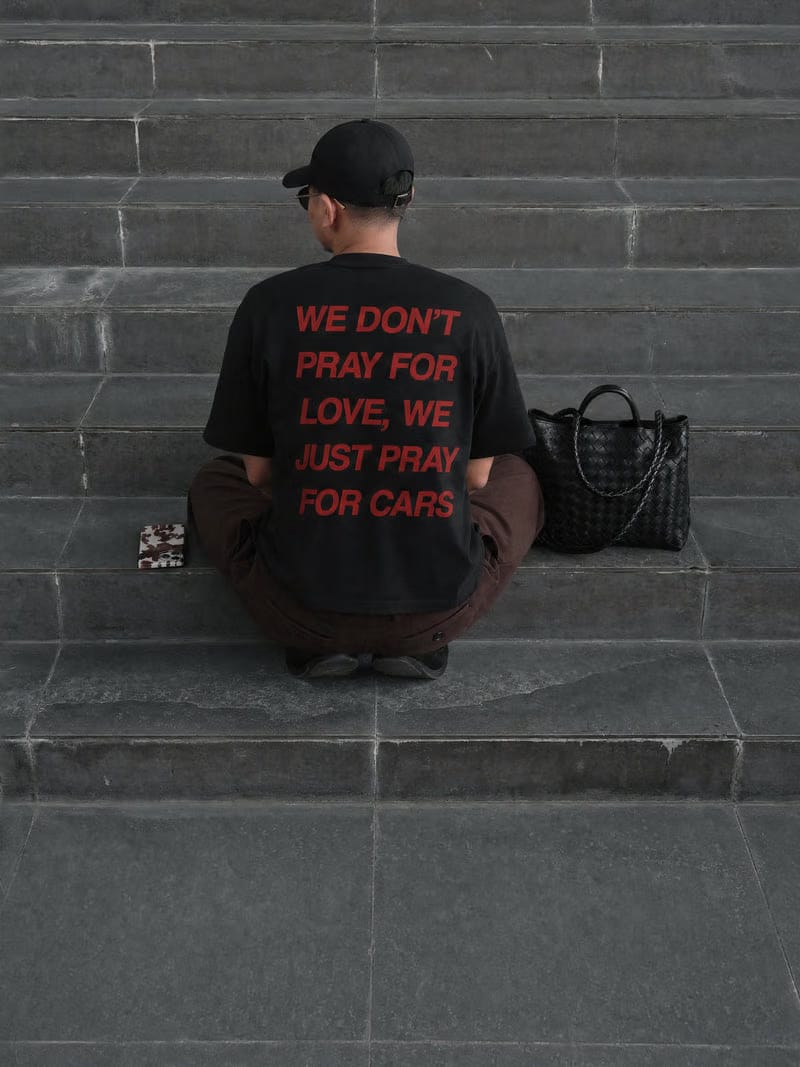 Forfksake Pray For Cars T-Shirt Black