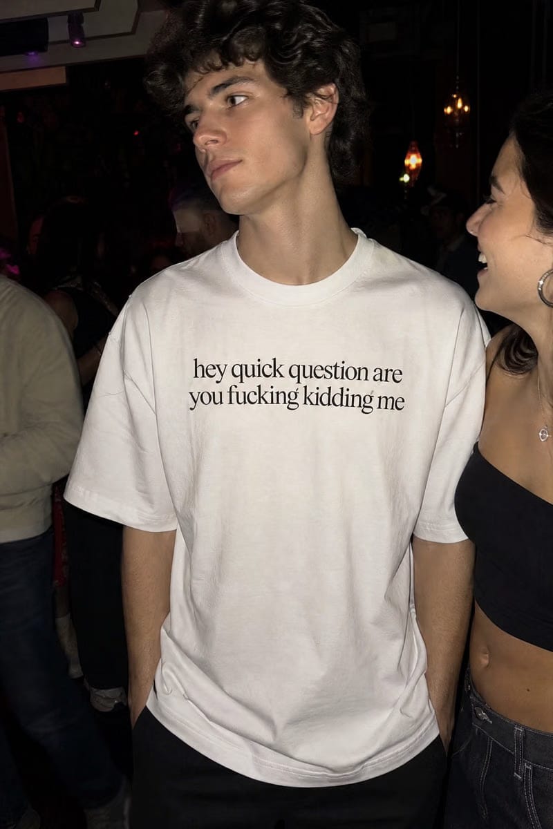 Forfksake Quick Question T-Shirt White