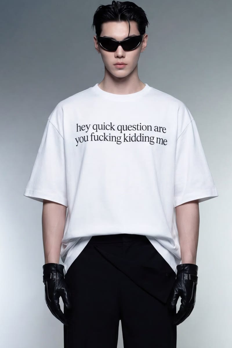 Forfksake Quick Question T-Shirt White
