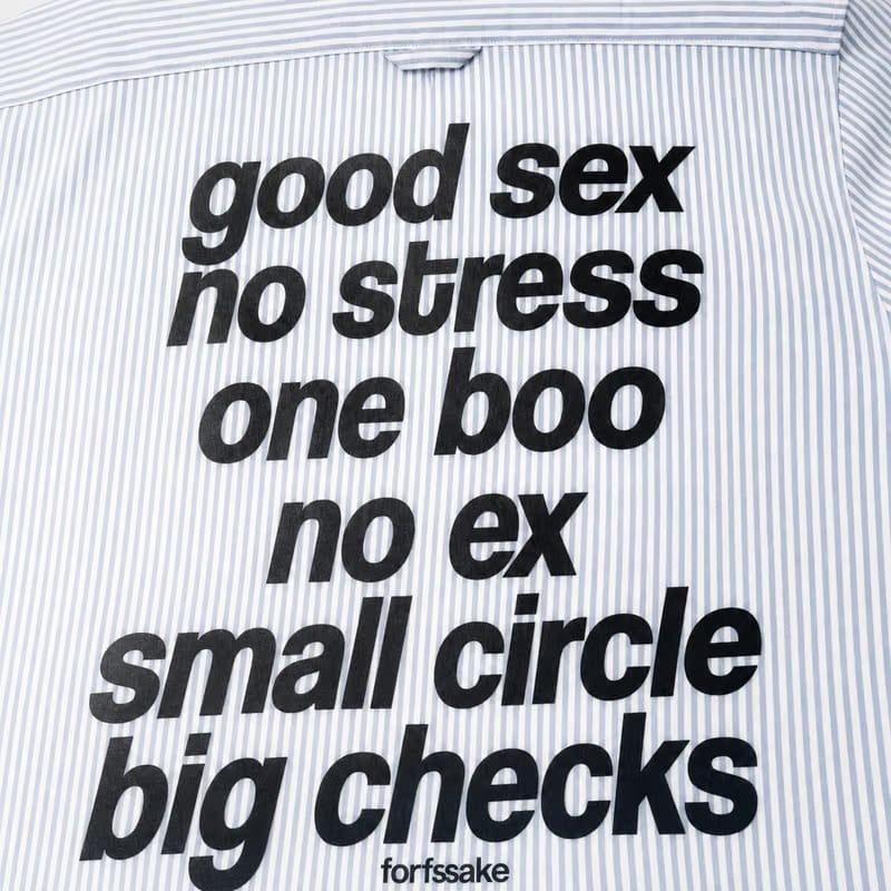 Forfksake Small Circle Big Checks Striped Shirt Blue