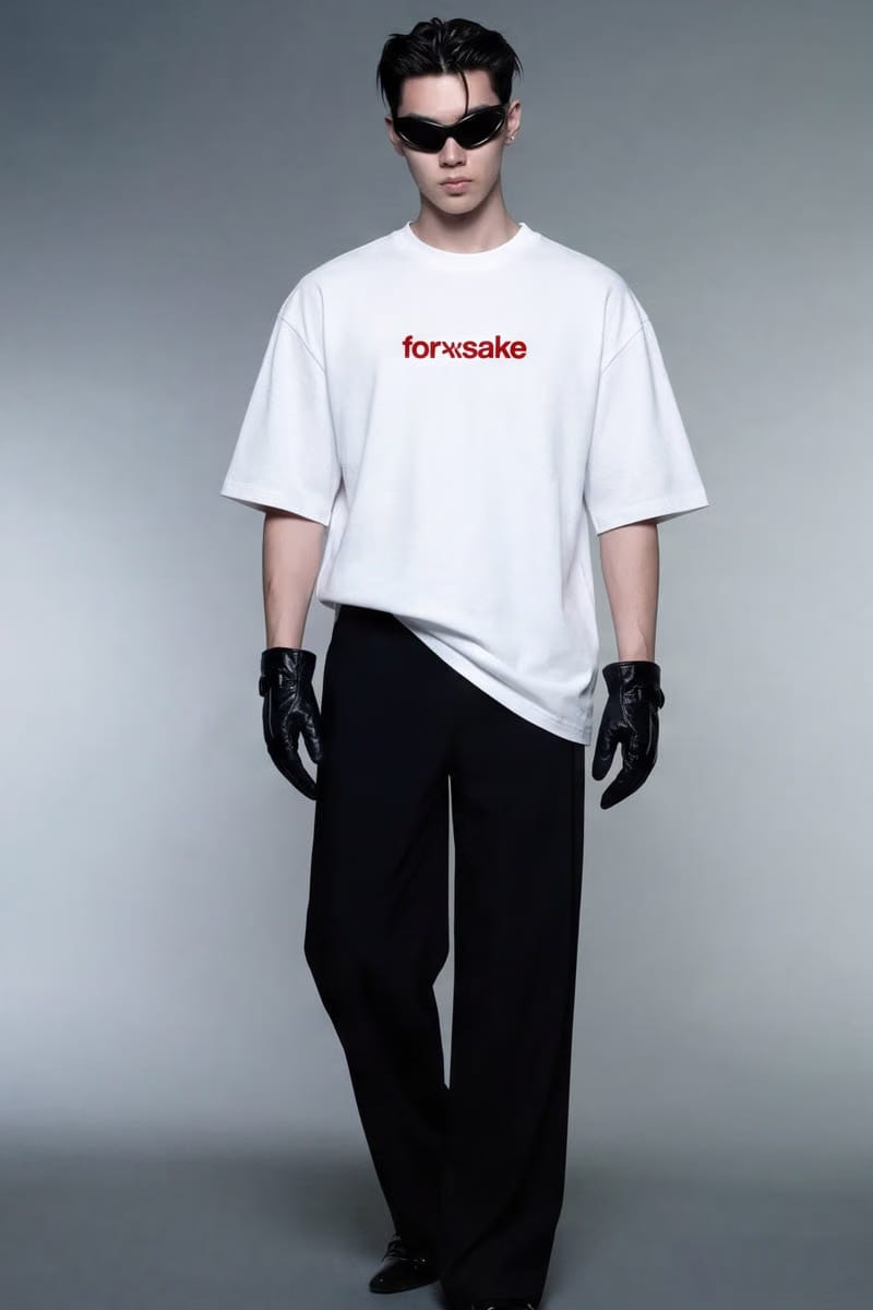 Forfksake Small Circle Big Checks T-Shirt White