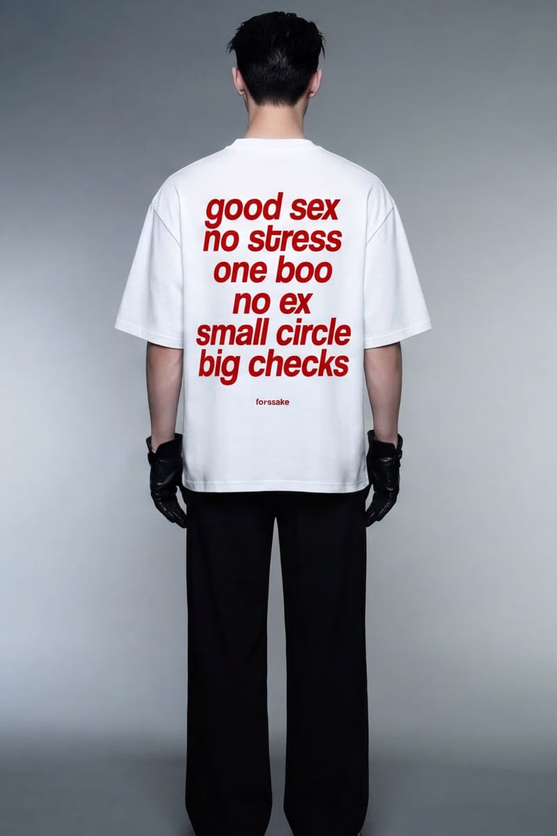 Forfksake Small Circle Big Checks T-Shirt White