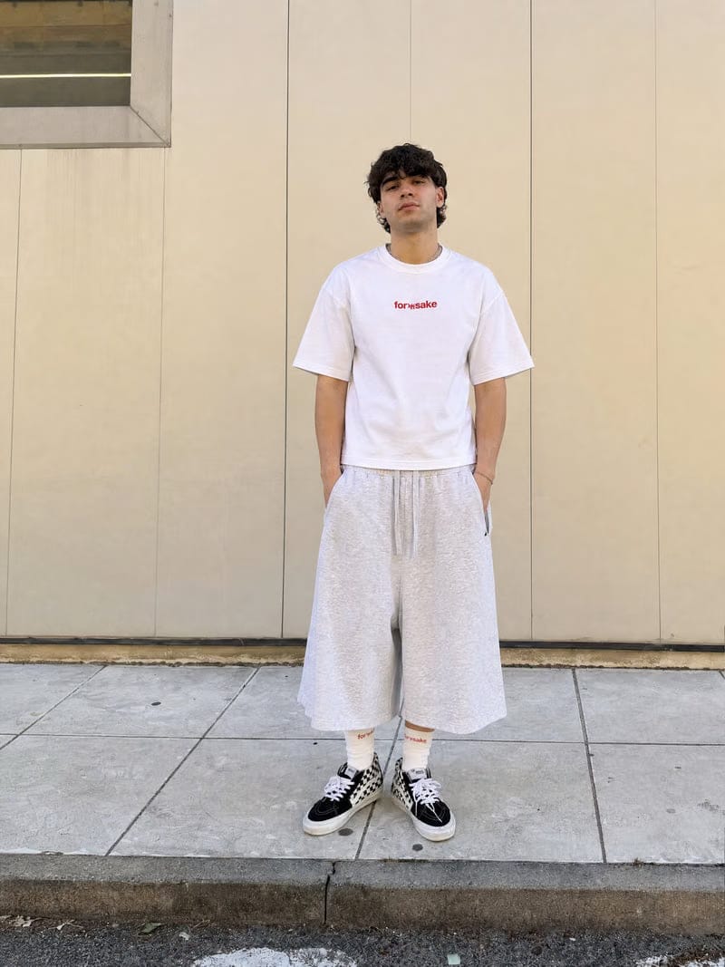 Forfksake Small Circle Big Checks T-Shirt White