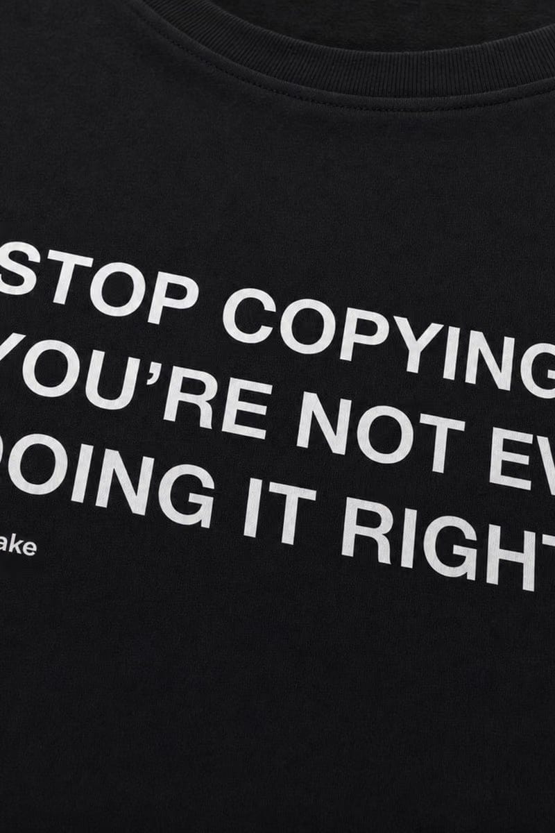 Forfksake Stop Copying Me T-Shirt Black