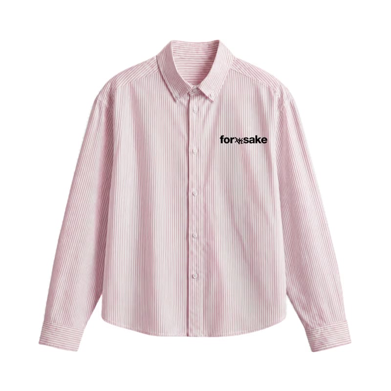 Forfksake Think Outside The Box Striped Shirt Pink