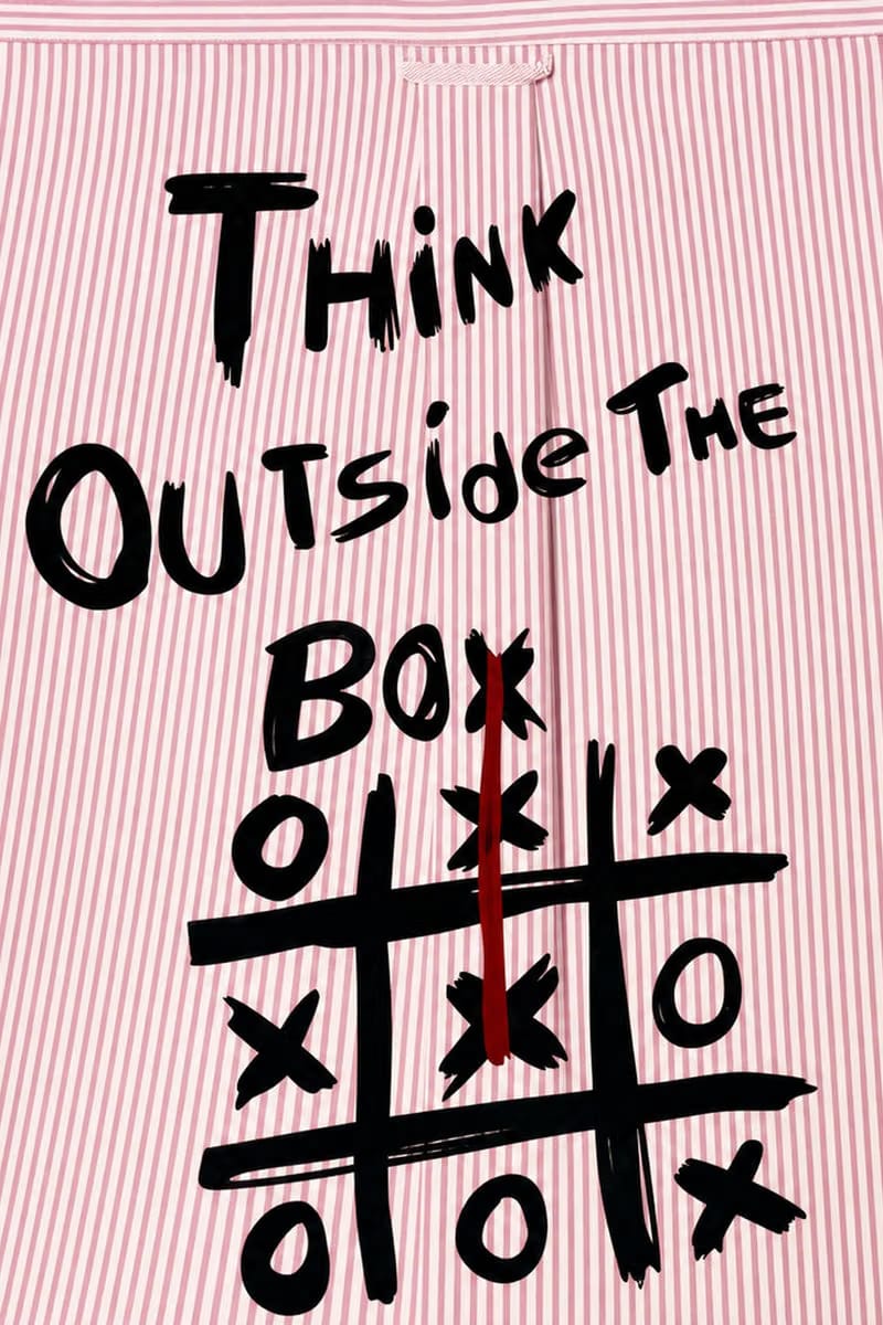 Forfksake Think Outside The Box Striped Shirt Pink