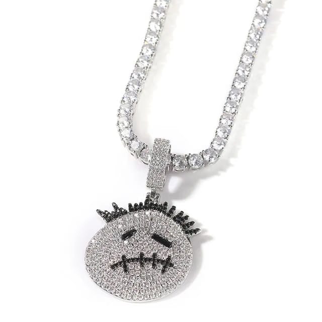 TRAVIS SCOTT LOGO ICED OUT PENDANT