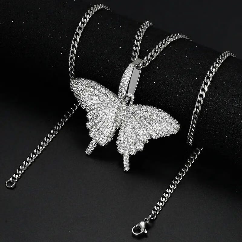 BUTTERFLY ICED OUT PENDANT