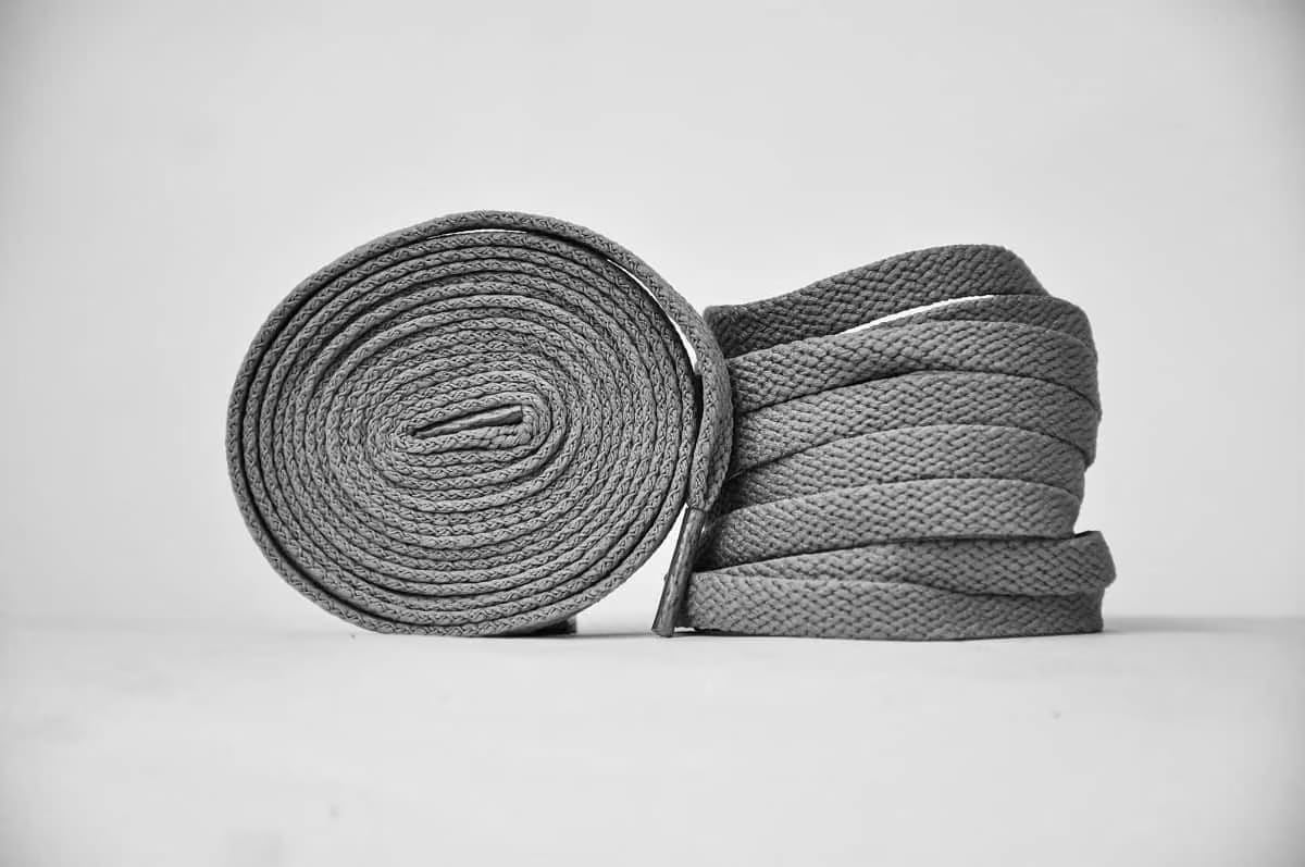 Flat Sneaker Laces- Grey Jordan laces AJ1 Laces Kicks Machine