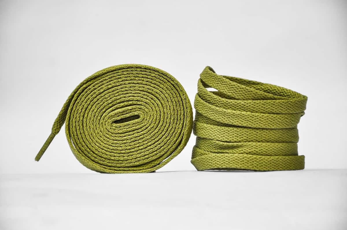 Flat Sneaker Laces- Olive Green Jordan laces AJ1 Laces Kicks Machine