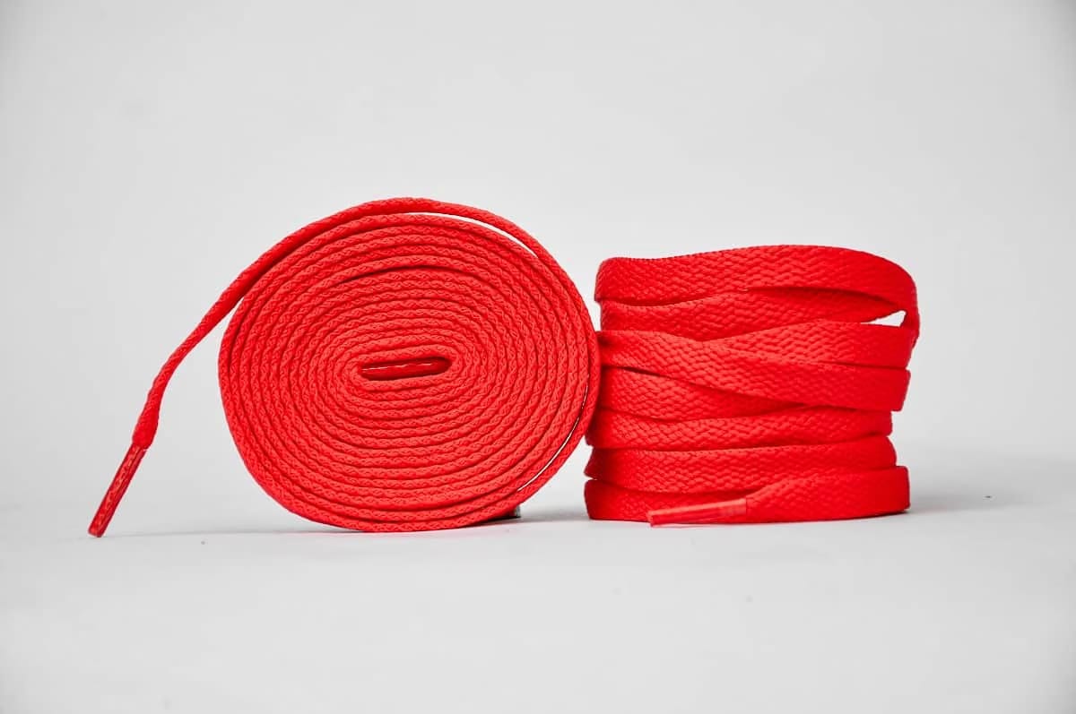 Flat Sneaker Laces- Red Jordan laces AJ1 Laces Kicks Machine