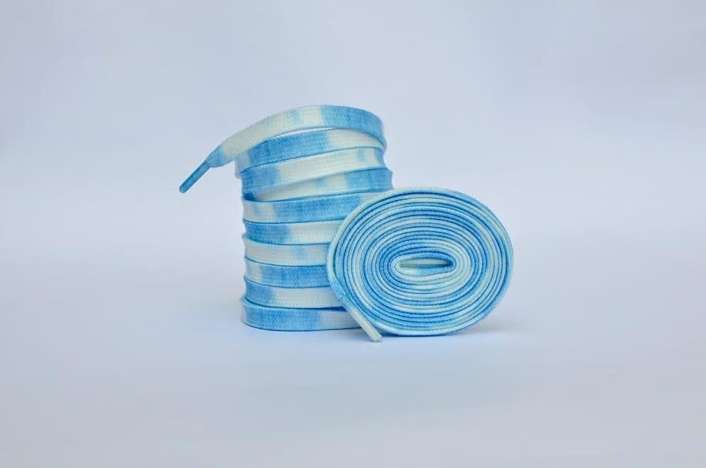 Tie Dye Laces- Light Blue Jordan Laces Kicks Machine